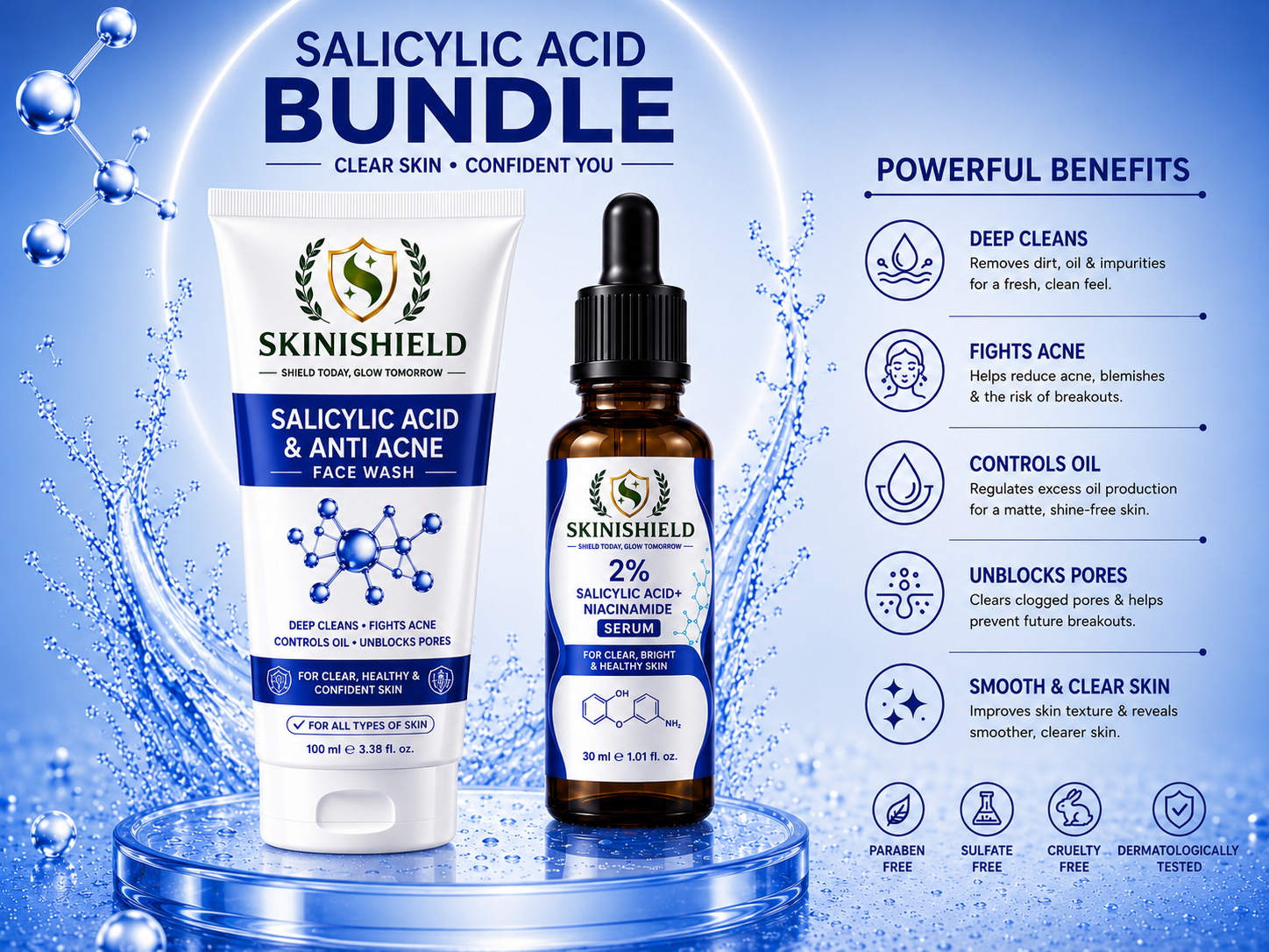 Salicylic Acid Bundle (Salicylic Face Wash+Salicylic Serum)